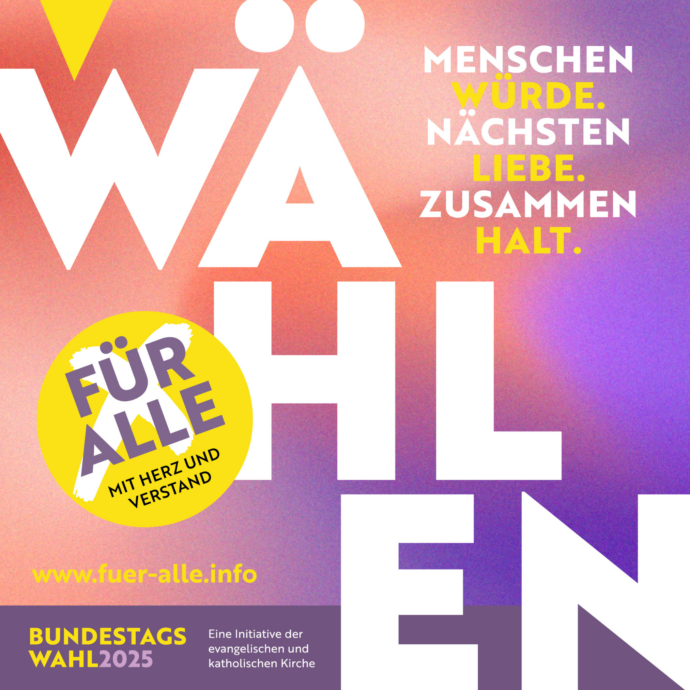 "Wählen – Für alle. Mit Herz und Verstand" Kampagne zur Bundestagswahl am 23.2.2025