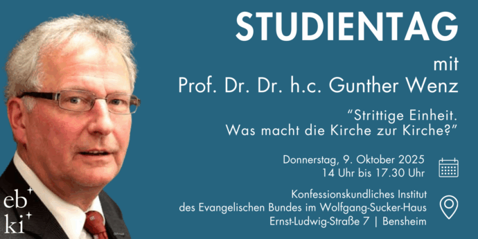 Einladung zum Studientag mit Prof. Wenz am 9.10.2025
