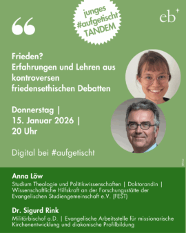 #aufgetischt "Frieden?" mit Anna Löw am 15.1.2026