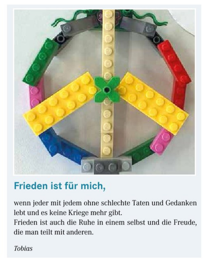 EO 2-2026 "Frieden!?". Schulprojekt "Frieden bauen" mit Tobias